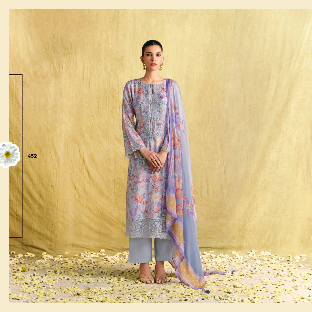 NAGMA By KIMORA SUIT 451 To 454 Series Indian Traditional Wear Pure Muslin dresses At Wholesale Price